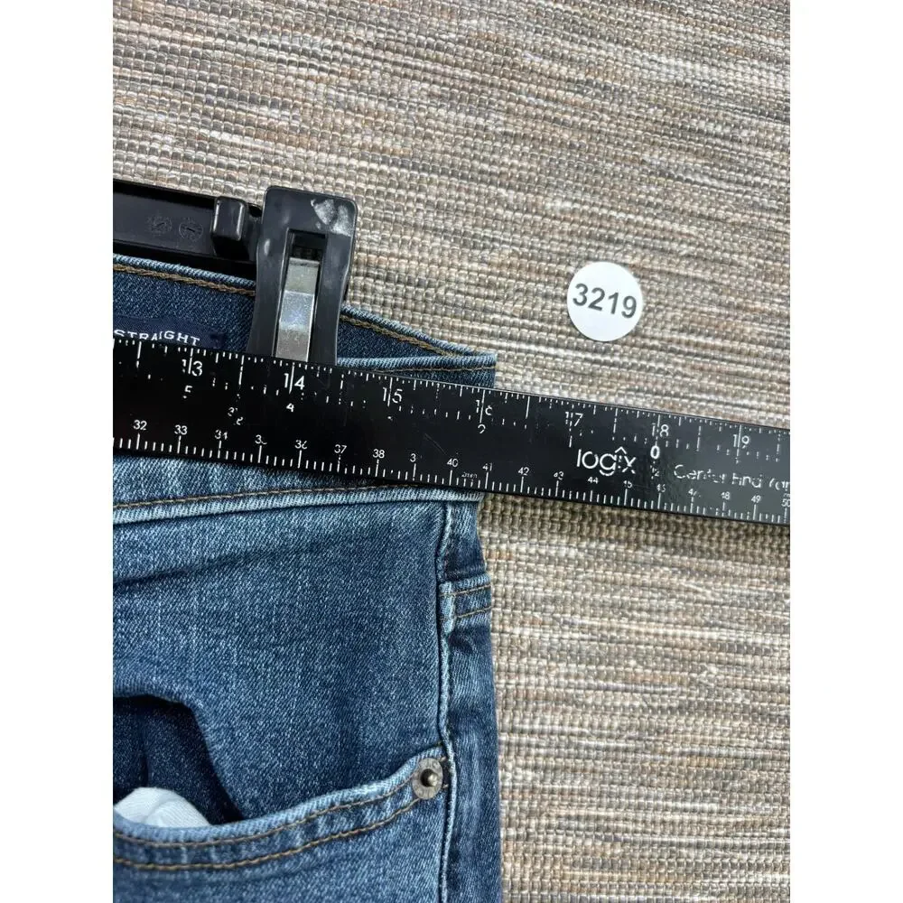 J. Crew Flex Straight Jeans Mens Size W30 L32 Blue Medium Wash Mid Rise Stretch